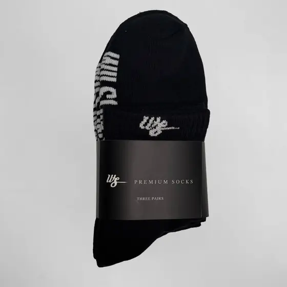 WS Ankle Socks 3 Pack Black