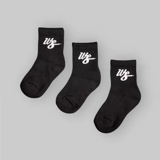 WS Baby Socks 3 Pack Black