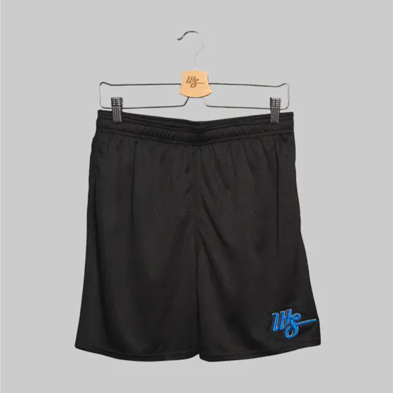 WS Black Blue Mesh Short