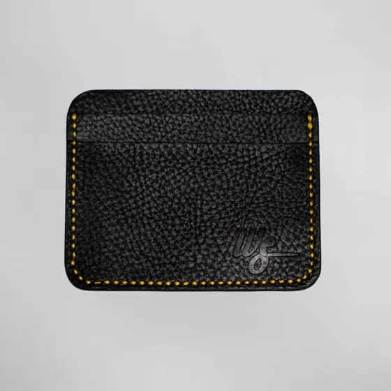 WS Black Leather Card Holder