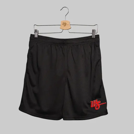 WS Black Red Mesh Short