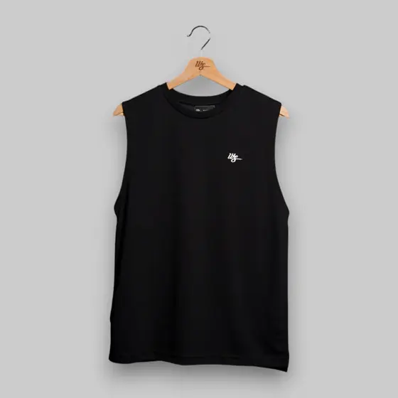 WS Black Small Logo Tank Tee