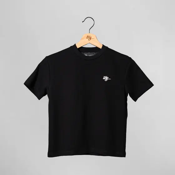 WS Kids Small Logo Black Tee