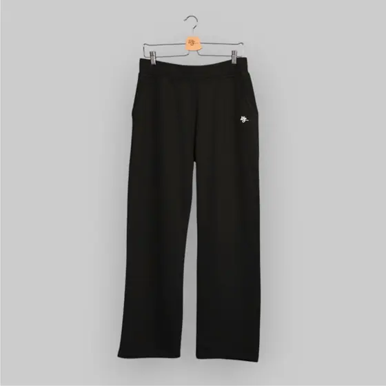 WS Layover Black Terry Sweatpant