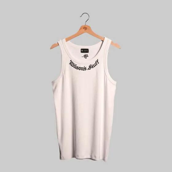 WS Medieval Embroidered Tank Top White
