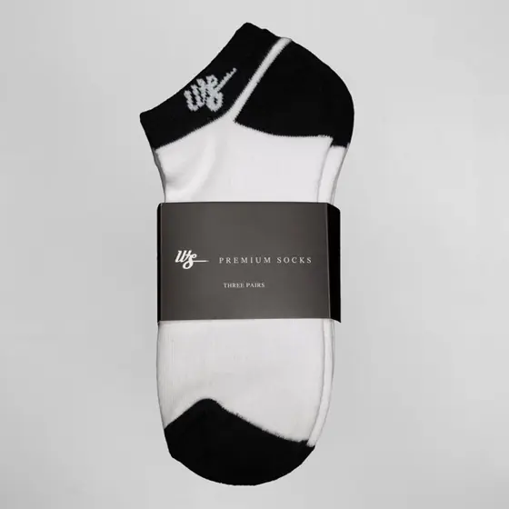 WS No Show 3 Pack Reverse Panda Socks