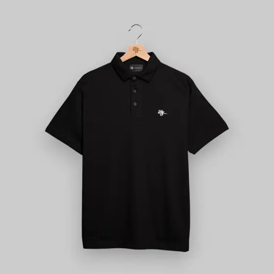 WS Small Logo Black Polo